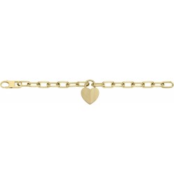 Women's Harlow Linear Texture Heart Gold-Tone Stainless Steel Station Bracelet, Color: Gold (Model: JF04658710) $47.00 Bracelets