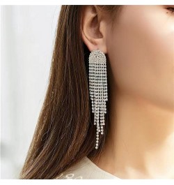 Rhinestone Earrings for Women Crystal Dangle Earrings Geometric Earrings Wedding Bridal Earrings Prom Dresses Jewelry for Gir...