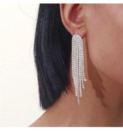 Rhinestone Earrings for Women Crystal Dangle Earrings Geometric Earrings Wedding Bridal Earrings Prom Dresses Jewelry for Gir...