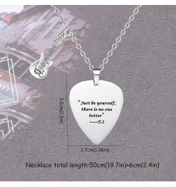 Music Quotes Guitar Pick Necklace for Women Guitar Pick Chain Necklace Music Necklace Outfits Jewelry Accessories Inspired Fa...