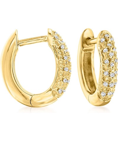 0.10 ct. t.w. Diamond Huggie Hoop Earrings 18kt Gold Over Silver $51.70 Earrings