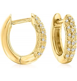 0.10 ct. t.w. Diamond Huggie Hoop Earrings 18kt Gold Over Silver $51.70 Earrings