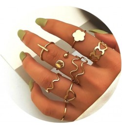 22 Pcs Gold Kunckle Rings Set for Girls Stackable Rings Pack for Women Boho Butterfly Finger Rings Set Vintage Heart Rings Je...