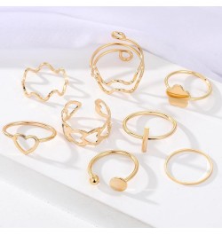 22 Pcs Gold Kunckle Rings Set for Girls Stackable Rings Pack for Women Boho Butterfly Finger Rings Set Vintage Heart Rings Je...