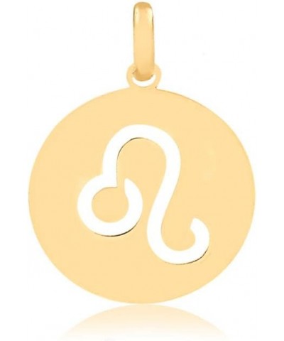 14k Solid Yellow Gold Zodiac Signs Medal Pendant for Necklace for Girls, Teens, Women and Men Leo $48.95 Necklaces