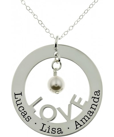 Personalized LOVE Washer Shiny Sterling Silver Necklace. Customize a Shiny Washer Charm. Choice of Sterling Silver Chain. 20"...