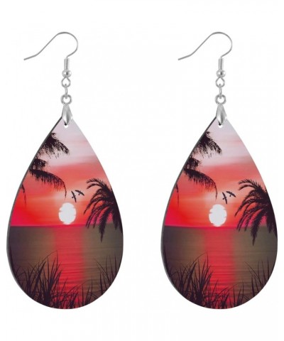 Fashion Copper Plated Silver Earring MDF Wood Drop/Leaf Lightweight Earrings Multi 37 $6.95 Earrings