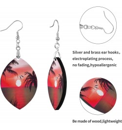 Fashion Copper Plated Silver Earring MDF Wood Drop/Leaf Lightweight Earrings Multi 37 $6.95 Earrings