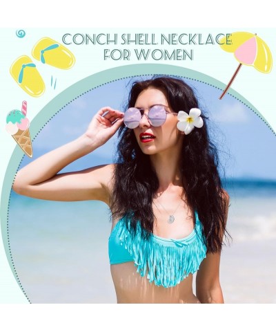 Conch Shell Necklace for Women Gold Shell Necklace Dainty Seashell Necklace Trendy Shell Choker Necklace Summer Beach Jewelry...