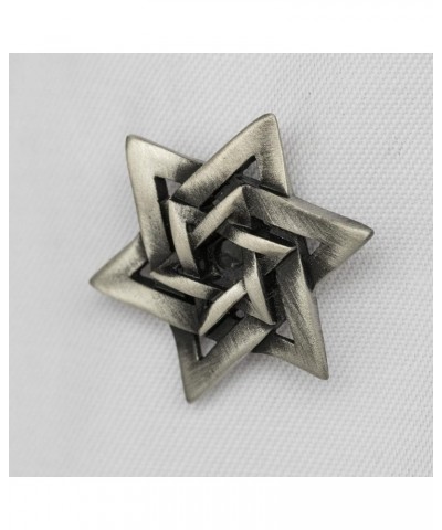 Horse Head Brooch Cross Animal Badge Men's Suit Clothing Shirt Vintage Pin Banquet Metal Iris Star of David Lapel 8 - Hexagra...