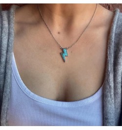 Western Necklaces Boho Turquoise Necklace Ligtning Bar Cow Tag Horseshoe Pendant Necklace 90S Cowgirl Hippie Western Jewelry ...