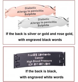 Free Engraving Medical Alert ID Bracelets for Men & Women 6.5-8.5 Inch Stainless Steel Emergency Alert ID Bracelets for Unise...