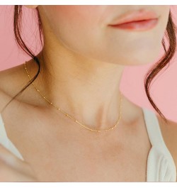 Gold Necklace for Women, 14k Gold Plated Choker Dainty Layered Necklaces, Silver Necklace for Women 14k White Gold Plated Dai...