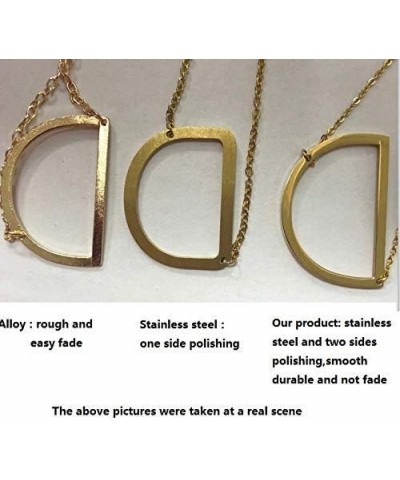 Stainless Steel Initial Letters Necklace for women and girls color gold and Silver from A-Z S-Rose Gold $7.41 Necklaces