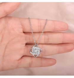 Gifts Necklaces for Women Girls, 925 Sterling Silver Necklace Love Knot Pendant Necklace for Grandma Aunt Stepmother Sister M...