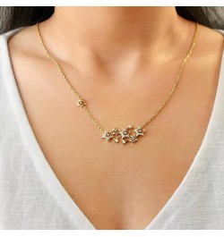 Round Cut Natural Diamond Pendant Necklace for Women in 14K Yellow Gold Plated On 925 Sterling Silver and Non Plated Sterling...