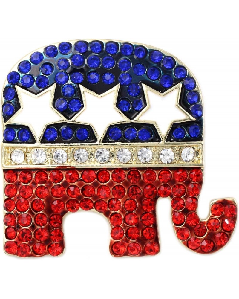 GOP Republican Party Elephant Democratic Party Donkey Brooch Pin Elephant Gold-tone $10.43 Brooches & Pins