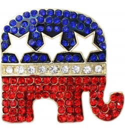 GOP Republican Party Elephant Democratic Party Donkey Brooch Pin Elephant Gold-tone $10.43 Brooches & Pins