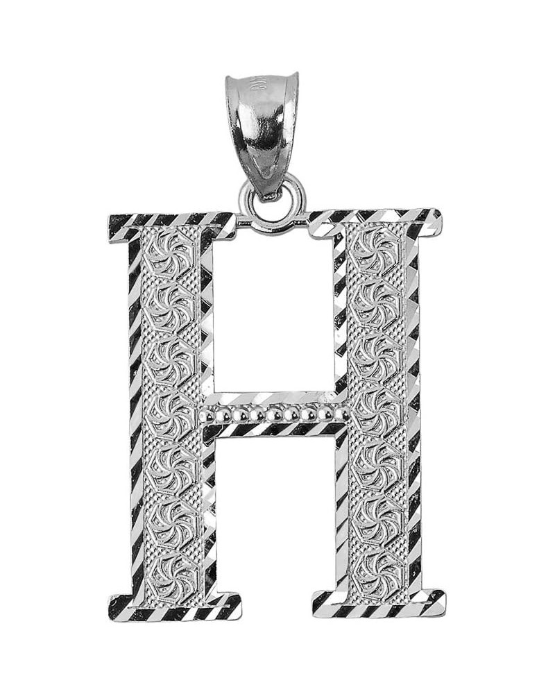 Personalized 925 Sterling Silver Initial Letters A-Z Charm Pendant 0.7 Inches H $12.74 Pendants