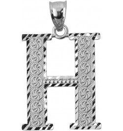 Personalized 925 Sterling Silver Initial Letters A-Z Charm Pendant 0.7 Inches H $12.74 Pendants