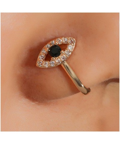 Punk Evil Eye Nose Ring Gold Eye Nose Cuff Hoop Ring Vintage CZ Eye Fake Nose Ring Non Pierced Nose Ring Gothic Clip On Nose ...