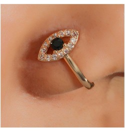 Punk Evil Eye Nose Ring Gold Eye Nose Cuff Hoop Ring Vintage CZ Eye Fake Nose Ring Non Pierced Nose Ring Gothic Clip On Nose ...