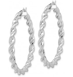 925 Sterling Silver Twisted 3.5x45mm Hoop Earrings 925 Sterling Silver - 39mm - 1.54 inch $48.10 Earrings