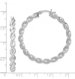 925 Sterling Silver Twisted 3.5x45mm Hoop Earrings 925 Sterling Silver - 39mm - 1.54 inch $48.10 Earrings