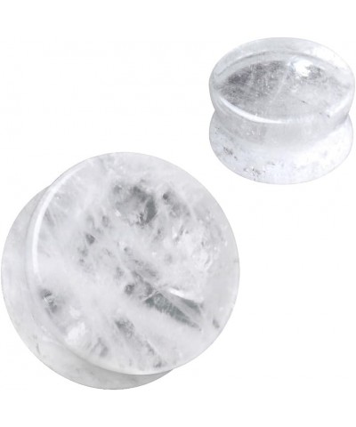 Natural Clear Quartz Saddle Plug 1/2 $12.69 Body Jewelry