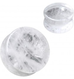 Natural Clear Quartz Saddle Plug 1/2 $12.69 Body Jewelry