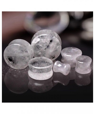 Natural Clear Quartz Saddle Plug 1/2 $12.69 Body Jewelry