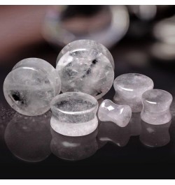 Natural Clear Quartz Saddle Plug 1/2 $12.69 Body Jewelry