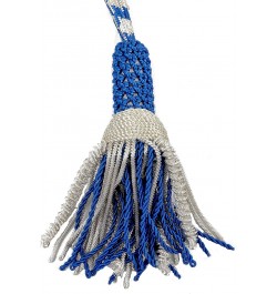 Bishop Tassel Pectoral Cord (Royal Blue/Silver) $21.19 Necklaces