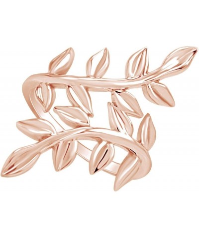 14K Gold Plated 925 Sterling Silver Olive Leaf Fashion Ring For Women Valentine's Day Gift For Her rose-gold-plated-silver $3...