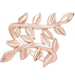 14K Gold Plated 925 Sterling Silver Olive Leaf Fashion Ring For Women Valentine's Day Gift For Her rose-gold-plated-silver $3...