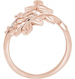 14K Gold Plated 925 Sterling Silver Olive Leaf Fashion Ring For Women Valentine's Day Gift For Her rose-gold-plated-silver $3...