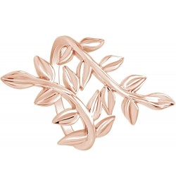 14K Gold Plated 925 Sterling Silver Olive Leaf Fashion Ring For Women Valentine's Day Gift For Her rose-gold-plated-silver $3...