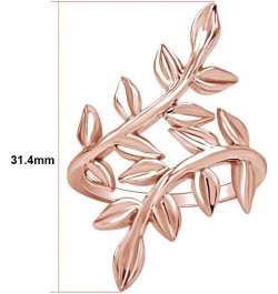 14K Gold Plated 925 Sterling Silver Olive Leaf Fashion Ring For Women Valentine's Day Gift For Her rose-gold-plated-silver $3...