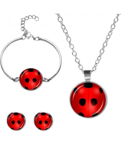 Cute red ladybug set,ladybug bracelet,ladybug earrings,ladybug necklace Ladybird Jewellery red ladybug set $9.35 Jewelry Sets