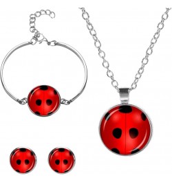 Cute red ladybug set,ladybug bracelet,ladybug earrings,ladybug necklace Ladybird Jewellery red ladybug set $9.35 Jewelry Sets