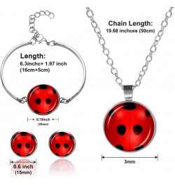 Cute red ladybug set,ladybug bracelet,ladybug earrings,ladybug necklace Ladybird Jewellery red ladybug set $9.35 Jewelry Sets