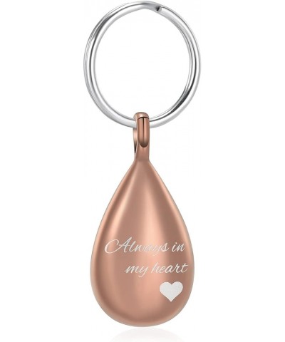 Cremation Keychain for Ashes Always In My Heart Urn Locket Cremation Jewelry Teardrop Memorial Keepsake Keychain Gun $11.83 N...