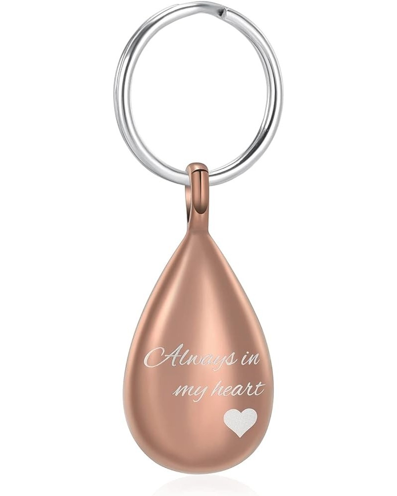 Cremation Keychain for Ashes Always In My Heart Urn Locket Cremation Jewelry Teardrop Memorial Keepsake Keychain Gun $11.83 N...