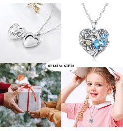 925 Sterling Silver Heart Locket Necklace That Holds Pictures Photo Locket Necklace F-Hummingbird Locket Only $28.59 Necklaces