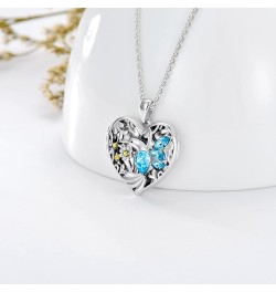 925 Sterling Silver Heart Locket Necklace That Holds Pictures Photo Locket Necklace F-Hummingbird Locket Only $28.59 Necklaces