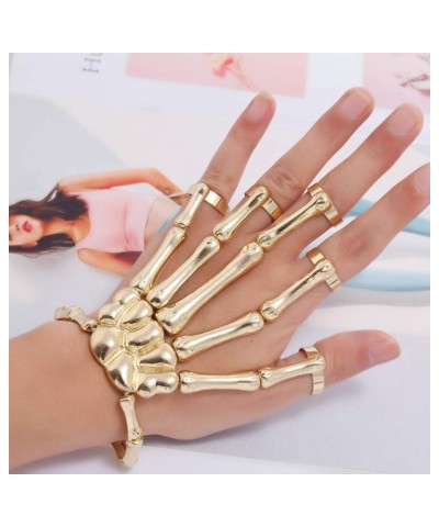 Skull Fingers Metal Skeleton Slave Bracelet Gothic Fashion Women Hand Chain Bone Joint Bracelet for Women Girls Party Gifts J...