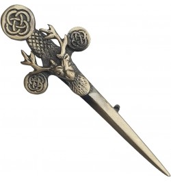 Thistle Kilt Pin CELTIC CRYSTAL DESIGN JEWELRY Celtic Thistle Kilt Pin Thistle Sword Kilt Pin Sword Pin Celtic Brooch Stag He...