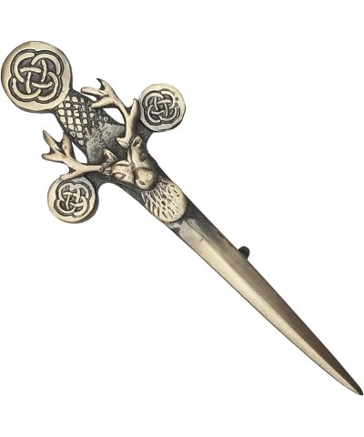 Thistle Kilt Pin CELTIC CRYSTAL DESIGN JEWELRY Celtic Thistle Kilt Pin Thistle Sword Kilt Pin Sword Pin Celtic Brooch Stag He...