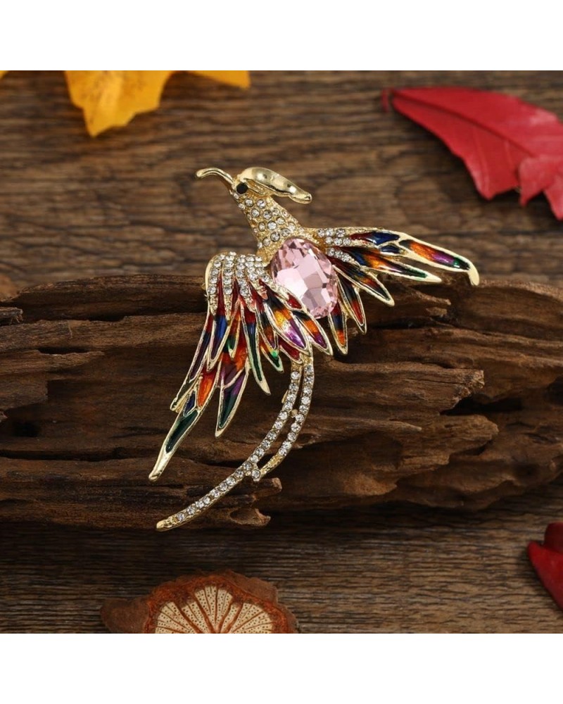 Retro Bird Brooches, Exquisite Elegant Rhinestone Bird Brooch Pin Sparkling Banquet Jewelry Gifts for Women, Girls, Ladies(Mu...