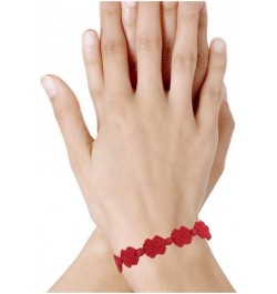 Cruciani Lace Bracelet 7 Clovers Red Color $11.04 Bracelets